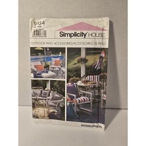 Simplicity House Pattern 9134 One Size Outdoor Patio Accessories Pillow Windsock